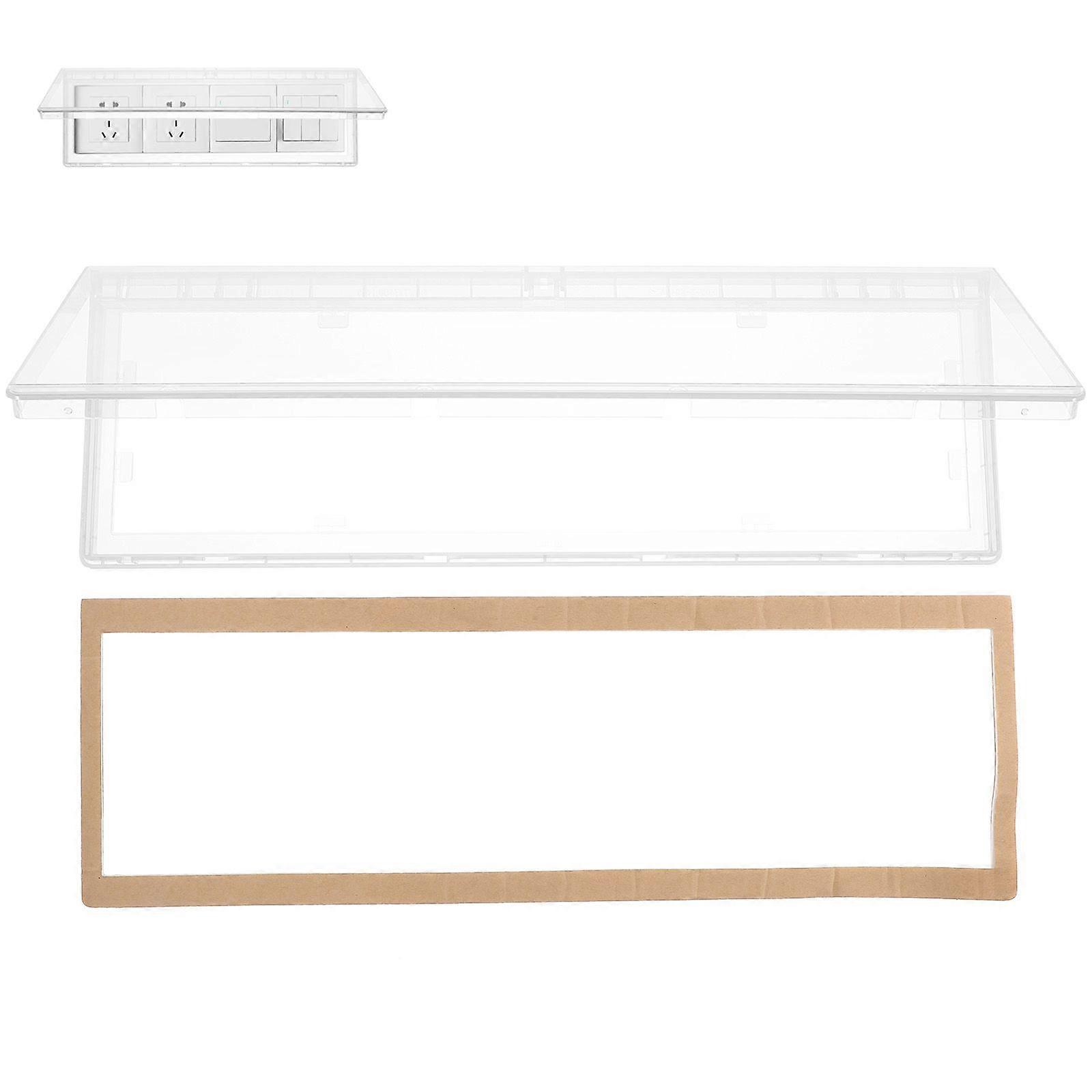 Practical Four-position Socket Waterproof Cover Adhesive Wall Outlet Protector Power Switch Dust Cover