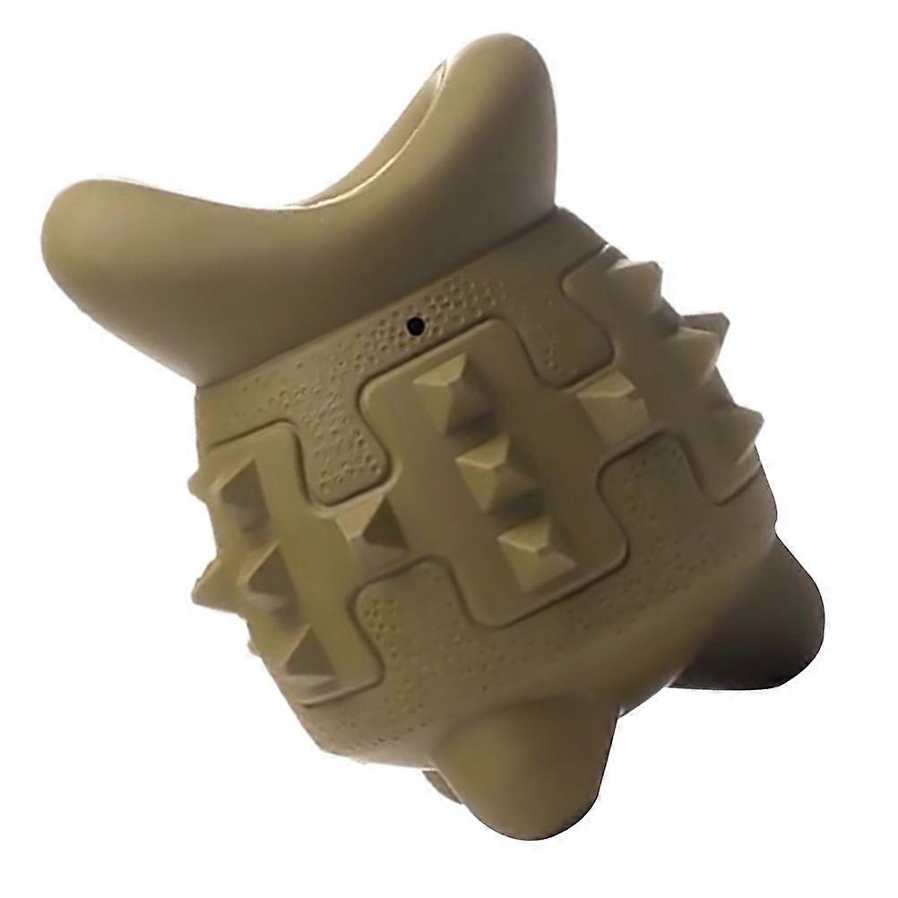 犬の歯のクリーニングおもちゃ子犬のための咬傷抵抗力のある犬の噛むおもちゃ5.8X5.8X10.8CMダークブラウン1パック