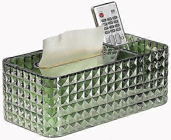 Tissue box cover multifunctional acrylic green for home office