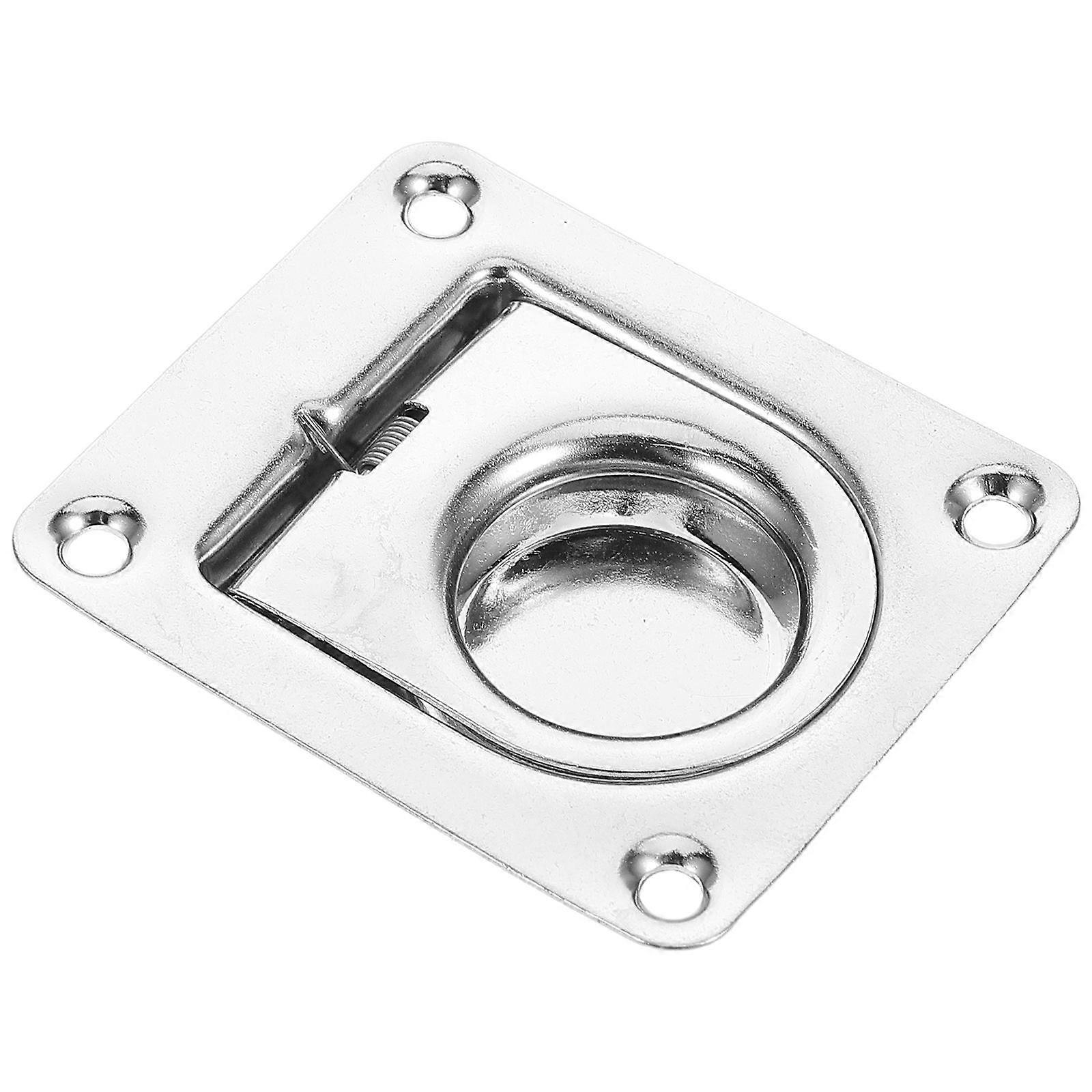 Stainless Steel Flush Pull Ring Handle for Boat Hatch Deck Access & Yacht Cabinets – Heavy Duty Spring Mechanism, Durable Hardware