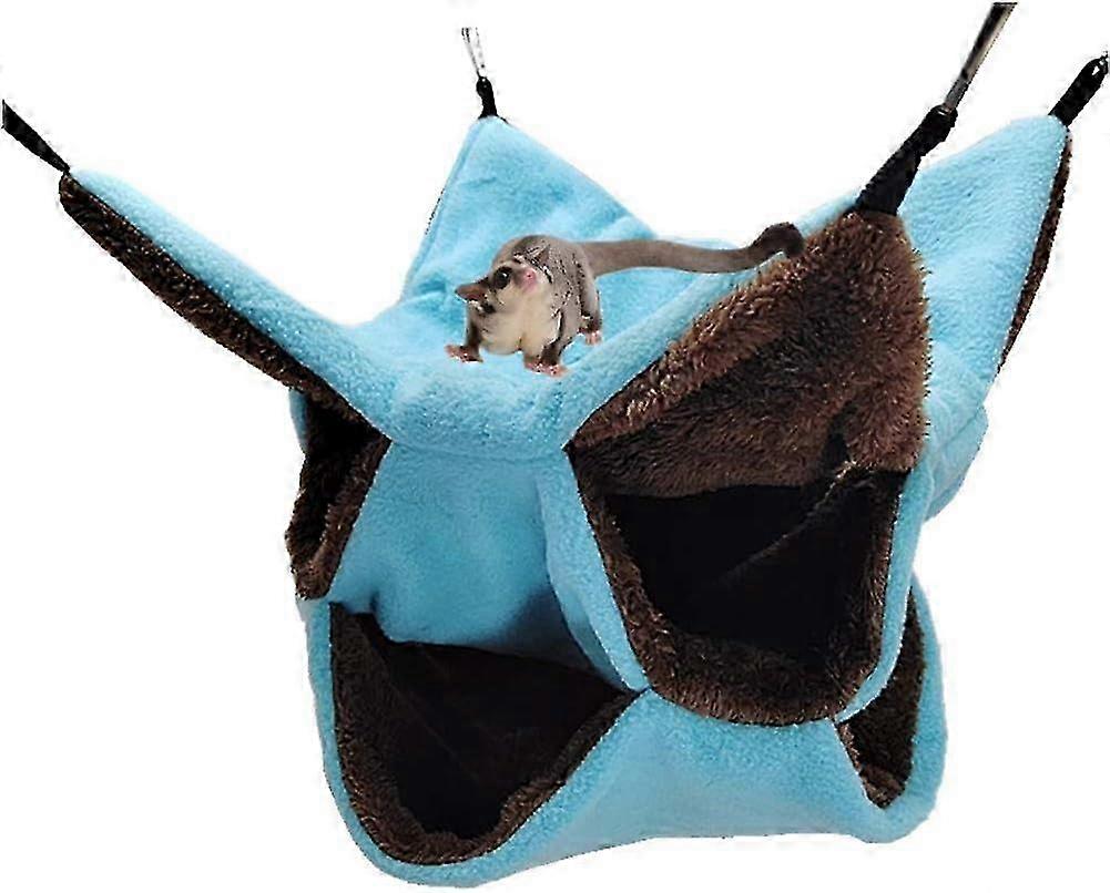 Cozy 3-Layer Hammock Bed for Small Animals, Suitable for Hamsters, Ferrets, and Squirrels to Play