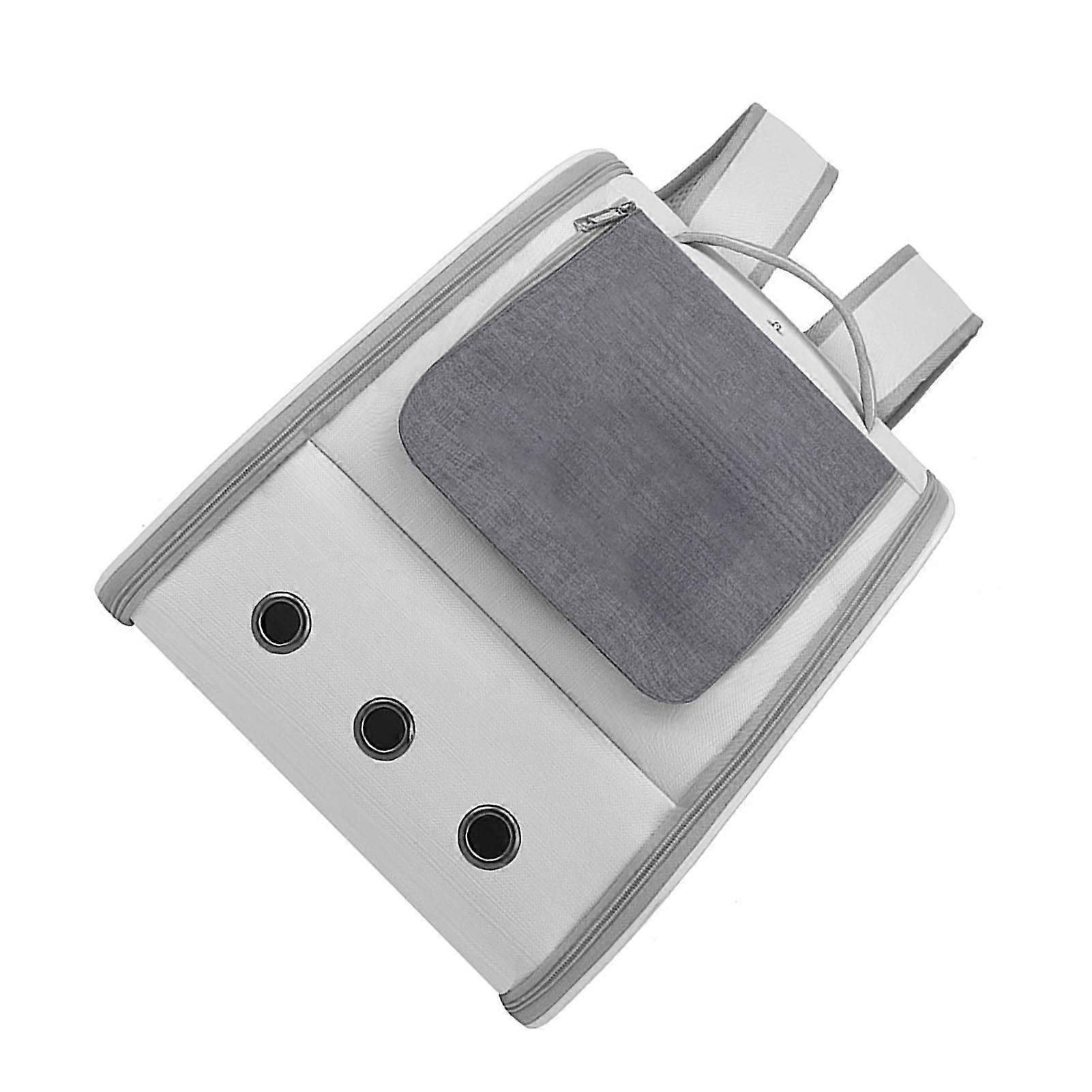 Cat Carrying Backpack Breathable Large Window Portable Pet Travel Carrier Bag with Handle for Puppy Gray 