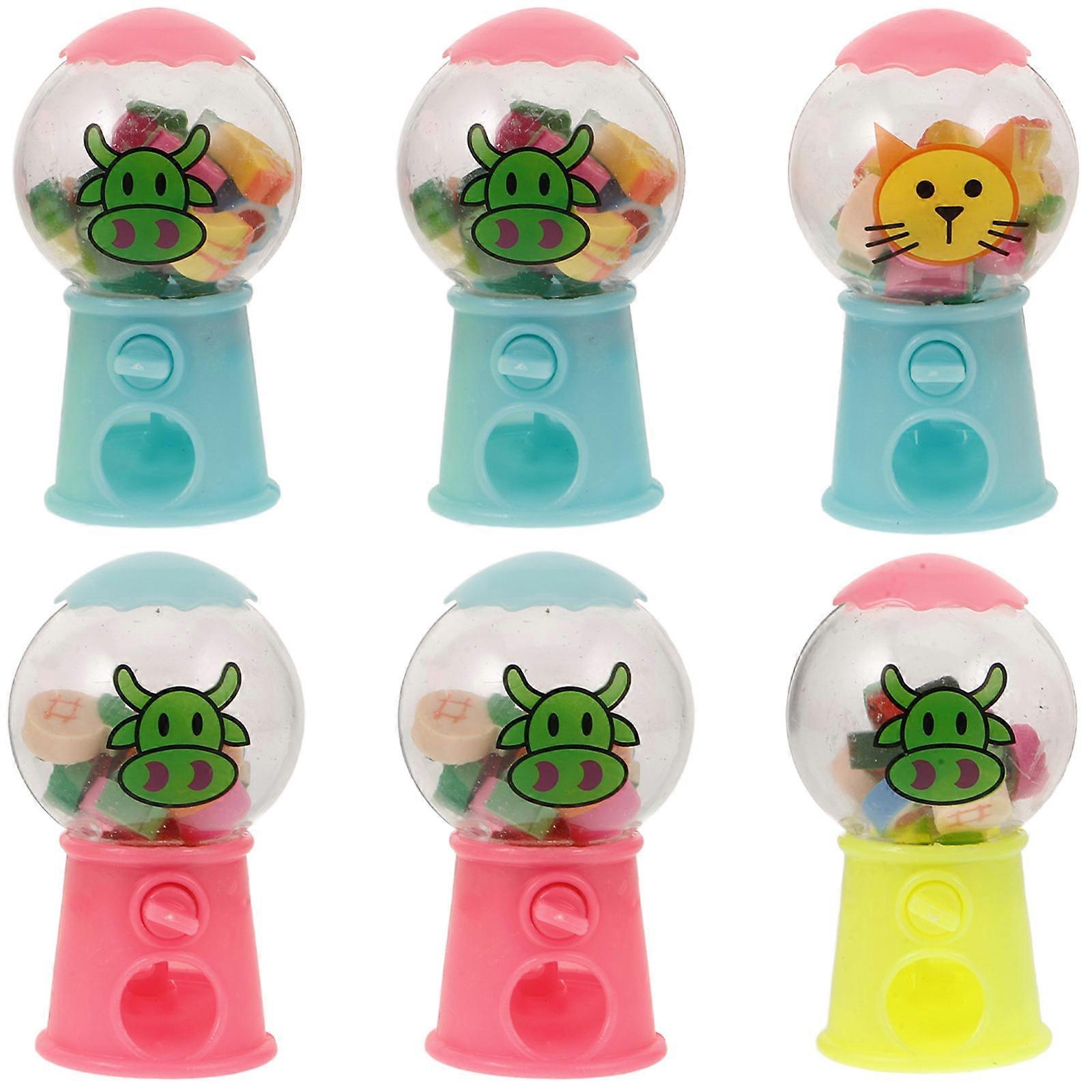 6 Pcs Funny Fruit Erasers for Kids with Assorted Colors and Practical Function Safe Plastic