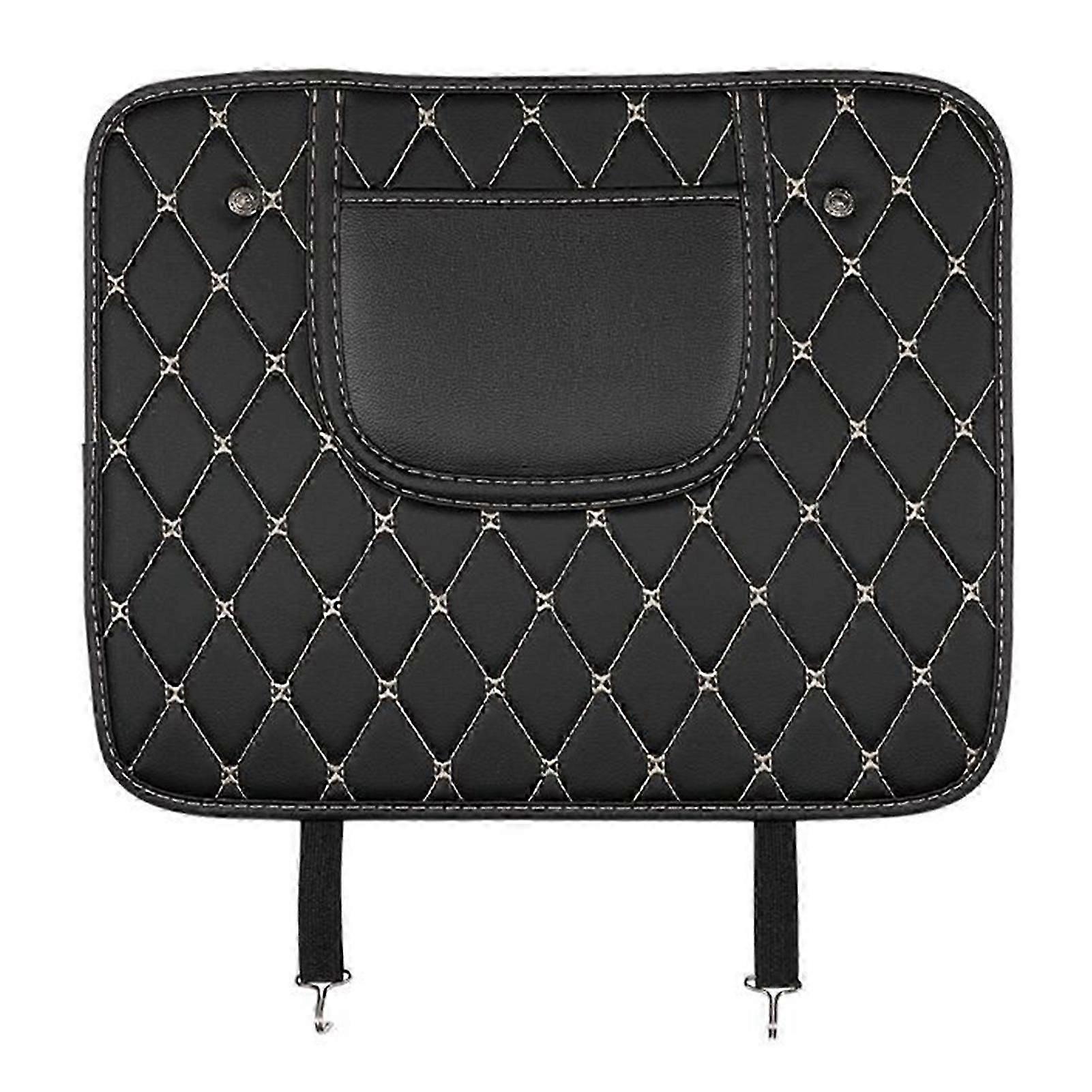 車のシートバックシールド PUレザー 後部座席プロテクター キックプロテクション マットカバー お手入れ簡単 耐摩耗性 小型