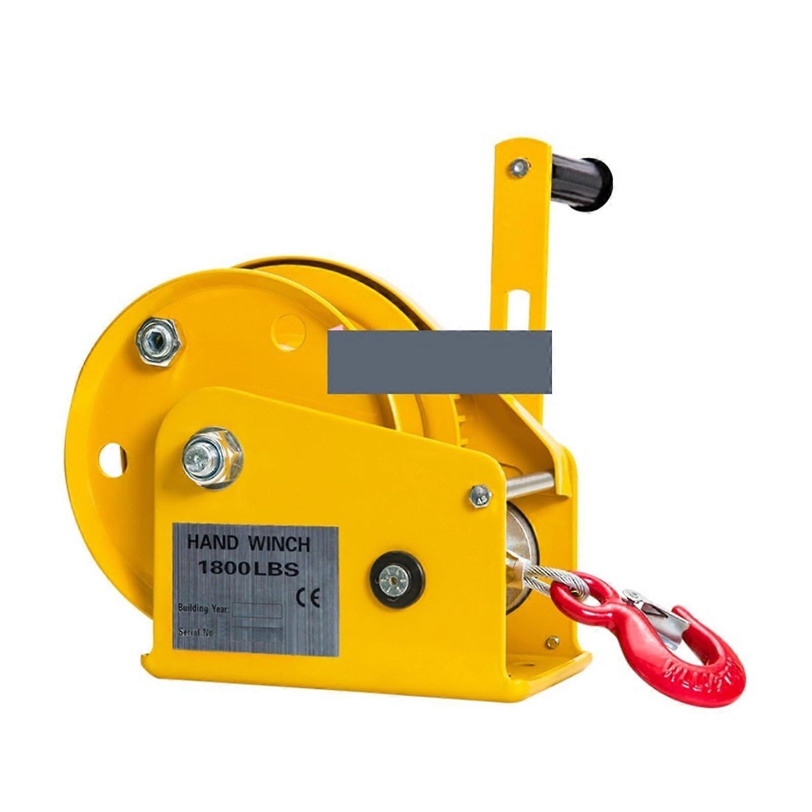 Manual Winch, HandCranked, SelfLocking TwoWay, Portable, 1200 Lbs (8M Cable)