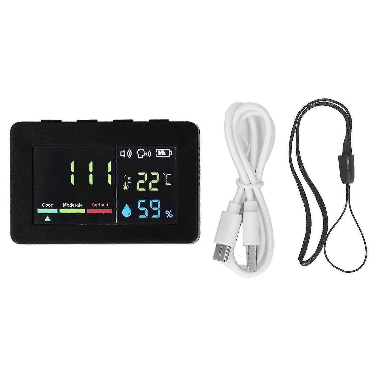 Temperature Humidity Meter High Accuracy Sensor Thermometer Hygrometer Detector with Alarm Function Back Bracket VTCO02 Black