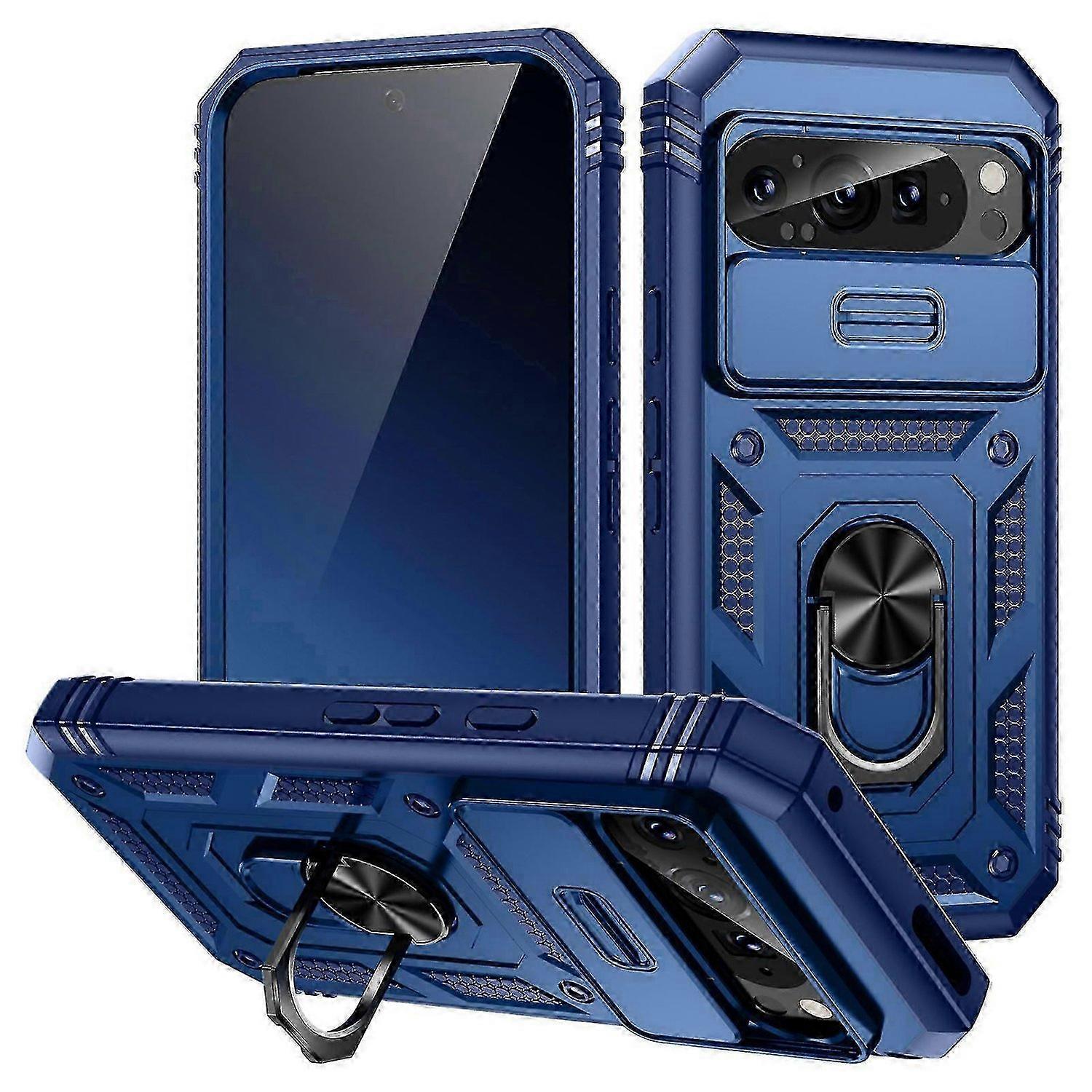 For Google Pixel 9/ Pixel 9 Pro Case Camshield Rotary Kickstand Tpu+pc Phone Cover