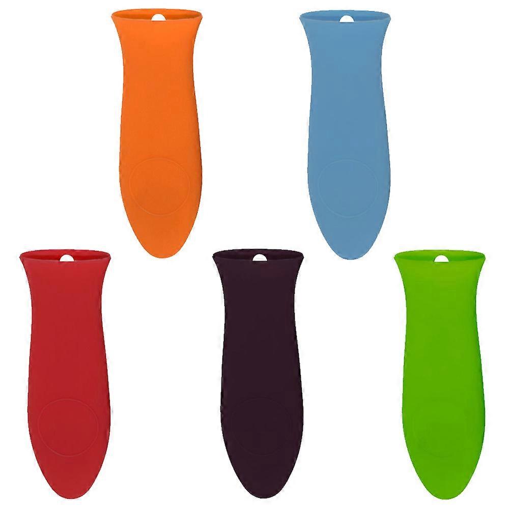 Silicone Hot Handle Protector for Pot with AntiScald Heat Insulation and AntiSkid 5pcs Assorted Color