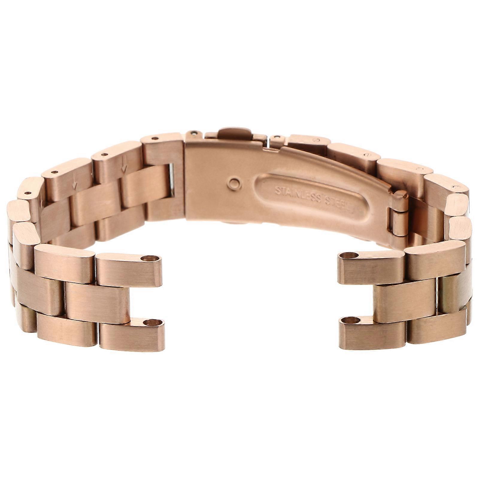 Watch Strap Replacement Lily Compatible Elegant Golden Stainless Steel Adjustable 1 Pc