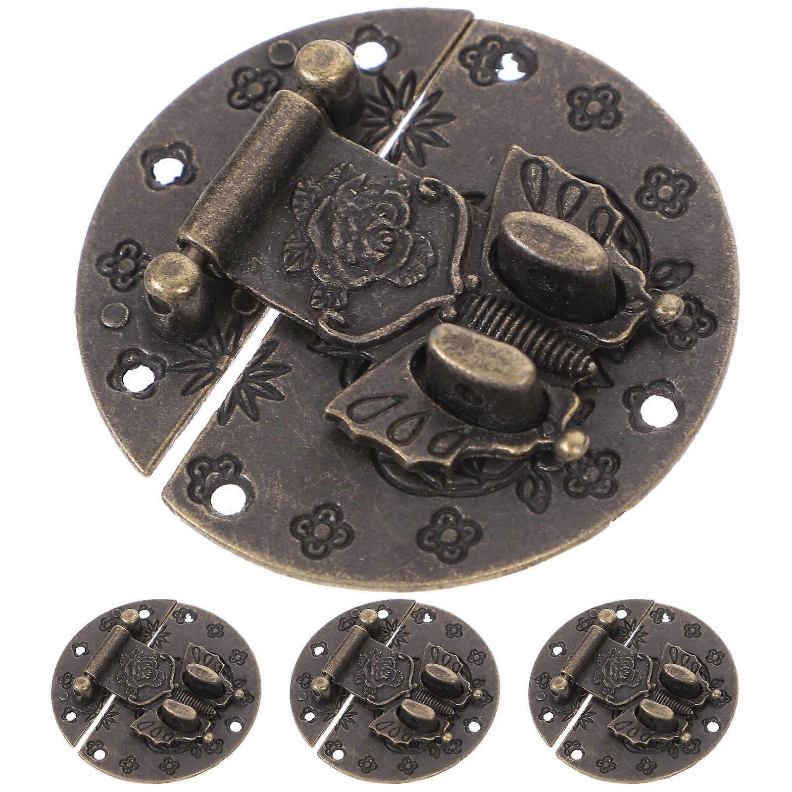 Toggle Hasp Latch Decorative Box Latch Retro Design Home Decoration Wooden Box Zinc Alloy 4Pcs
