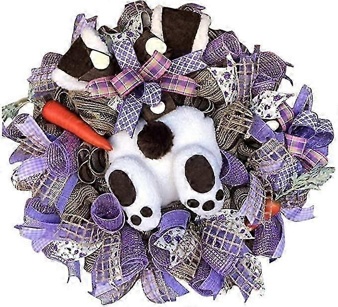 2025 Latest Model Easter Door Bunny Wreath Easter Spring Outdoor Indoor Hanging