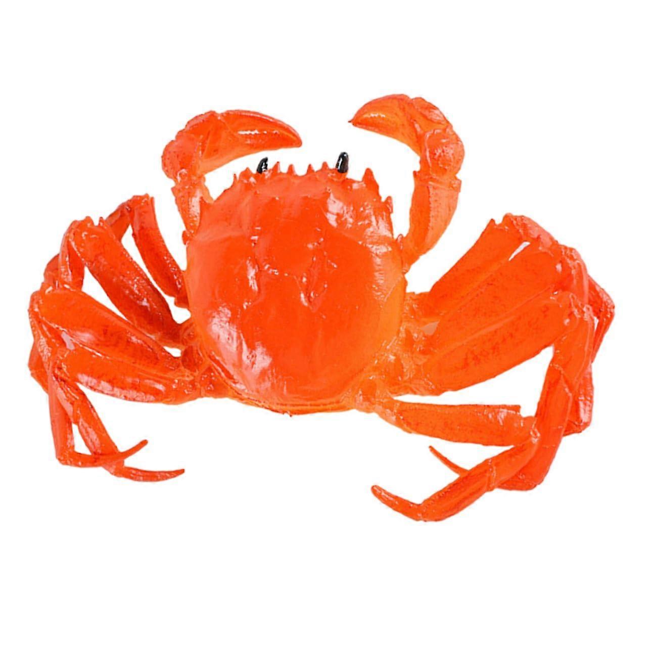 Compact Crab Decoration Small PVC Crab Figures Realistic Artificial Crab Learning Simulation Lobster Toy