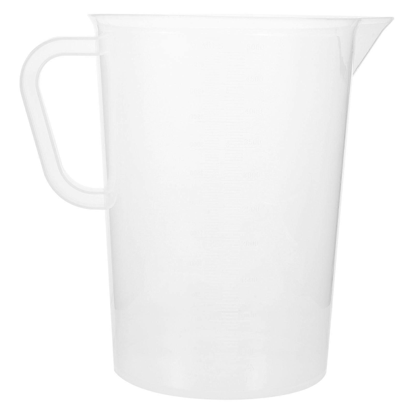 5000ml μετρώντας γυαλί που κλιμακωτωμένο μετρώντας πλαστικό κύπελλο μέτρησης γυαλιού
