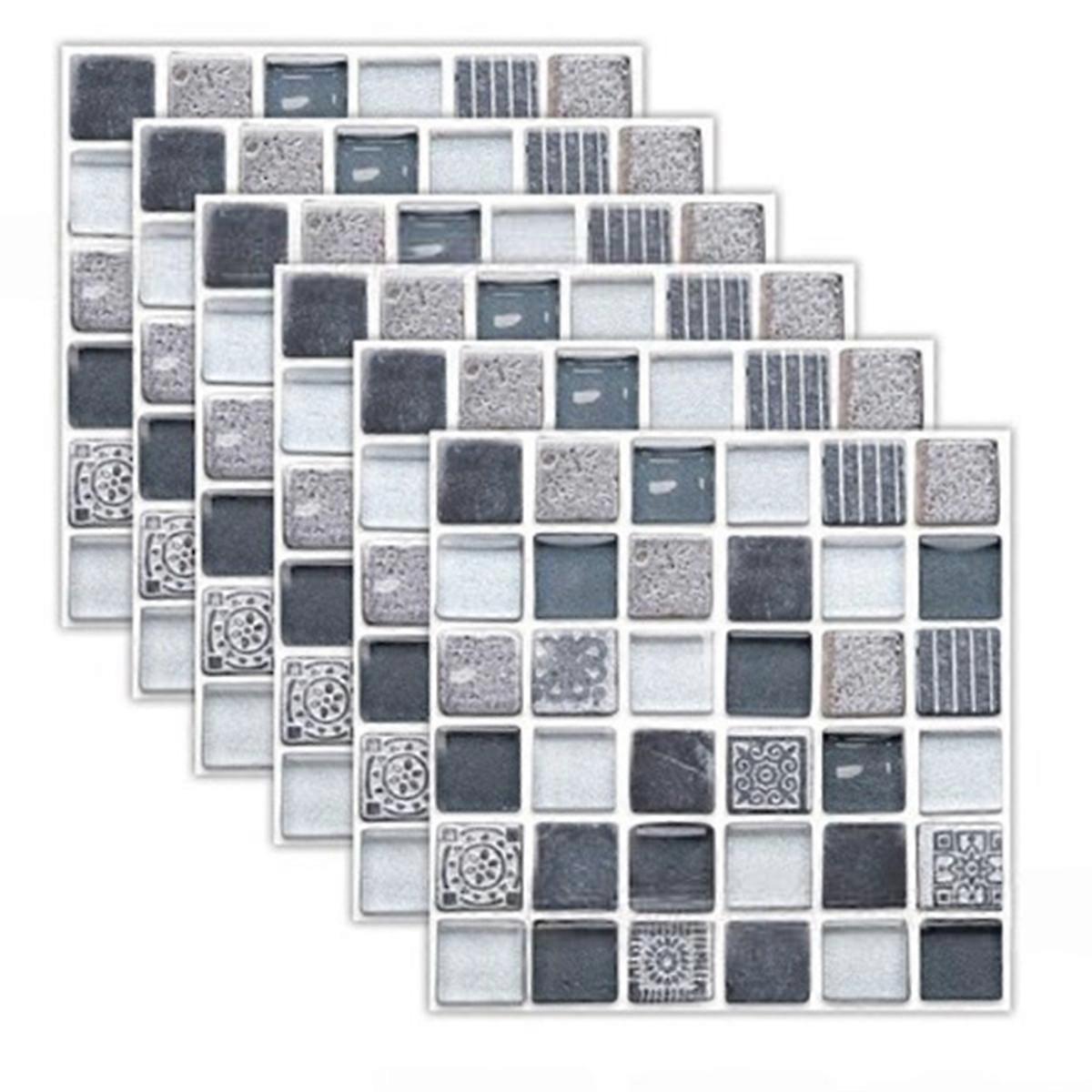 Self-Adhesive Marble Wall Tiles - Waterproof Stickers, B