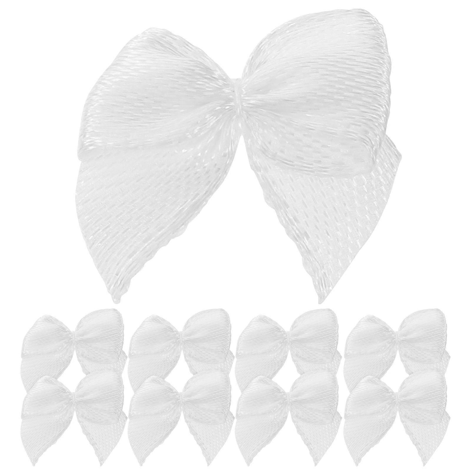 Pink Trim Ribbon Handmade Hair Accessory for Girls Daily Use 2.2x2cm 60Pcs