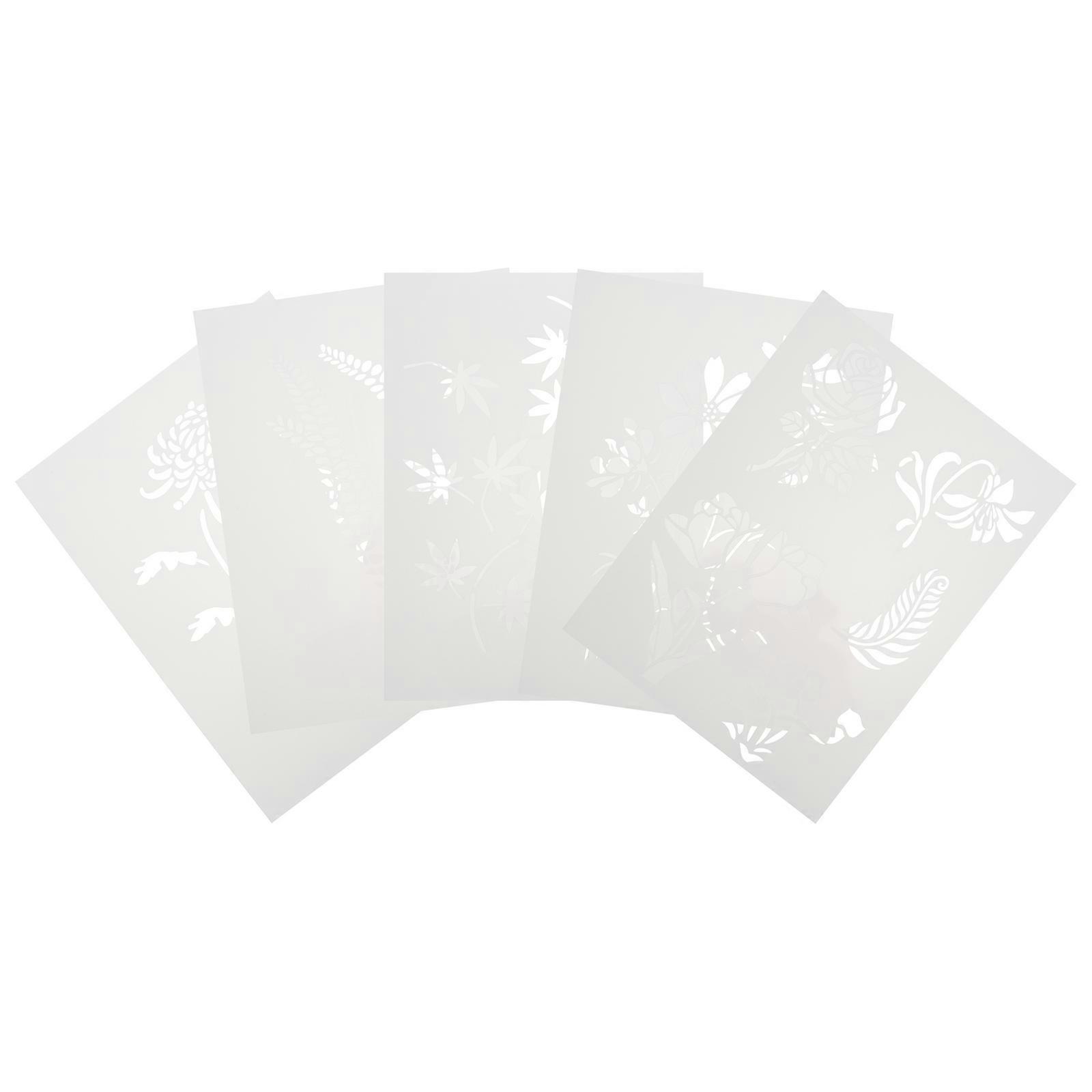 Leaf Stencils For Painting DIY Painting Templates White Color 29.5X21CM Learning Tool 5Pcs