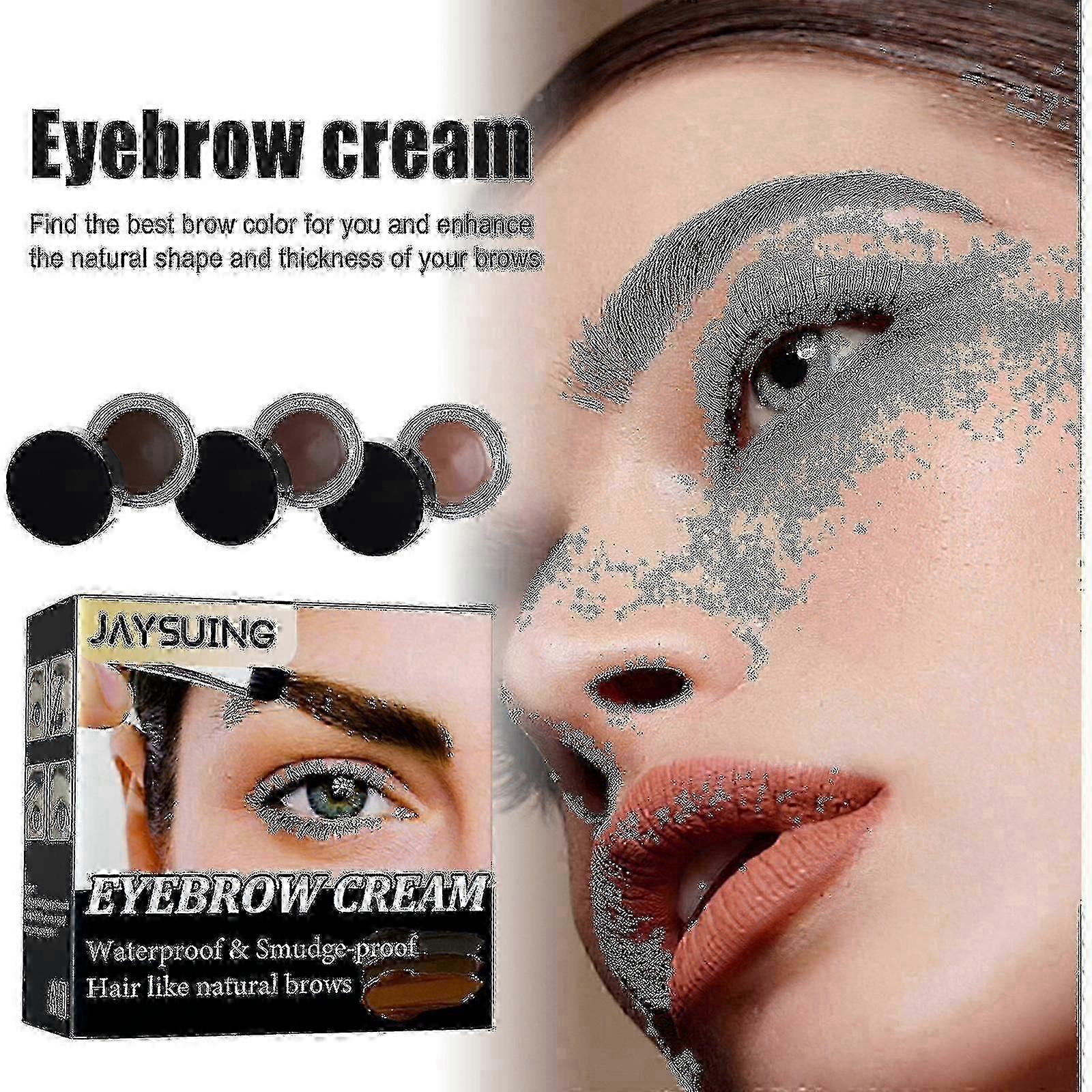 Jaysuing eyebrow cream is waterproof, quick-drying, does not smudge, does not fade, and creates three-dimensional natural wild eyebrows.