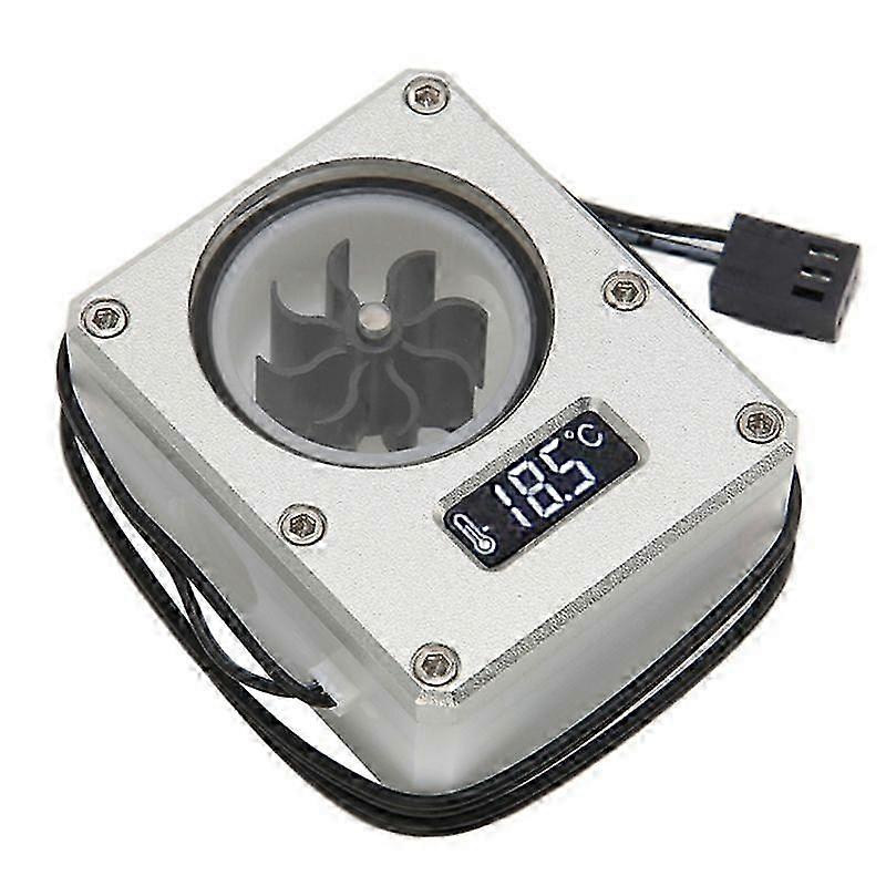 PC Water Cooling Flow Meter Indicator 12V Small 3pin Interface G1/4 Thread Pom Rustproof Computer Flow Meter--Silver