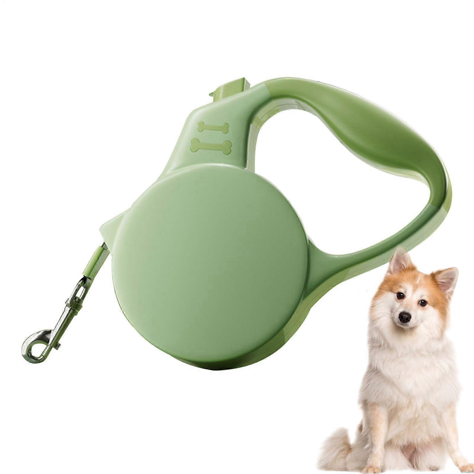 Retractable Dog Ropes 9.8ft - Extendable Pet Walking Leash for Small and Medium Dogs, Durable Green Design