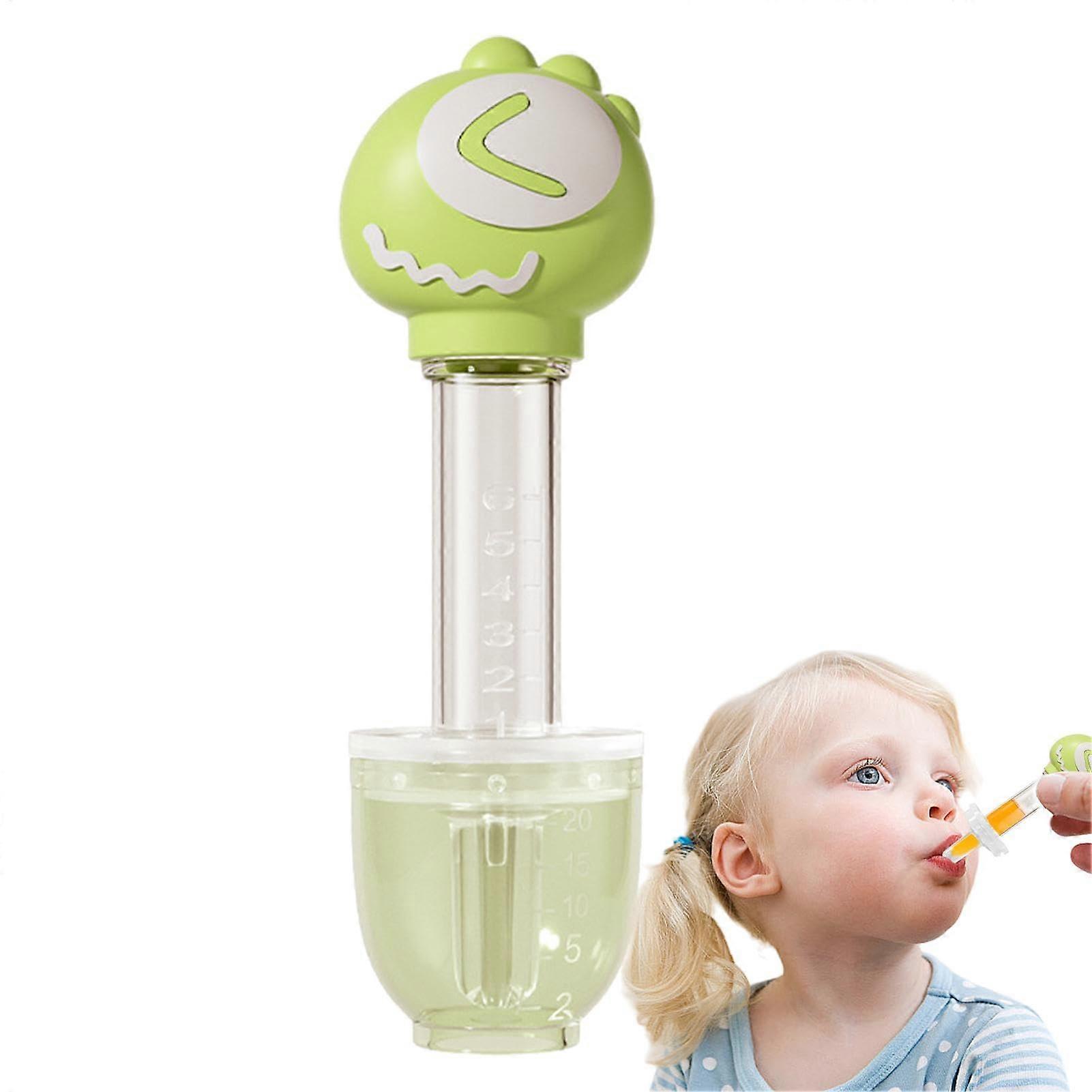 Medicine Dispenser for Children, 10ml Baby Syringe for Liquid Medicine, Anti-Choking Medication Dummy, Green