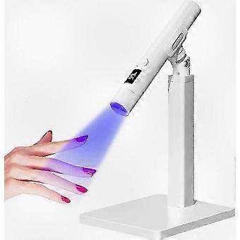 Mini luce UV per unghie in gel, lampada UV portatile con supporto portatile per l'asciugatura delle unghie a mani libere, compatibile con strumenti per nail art