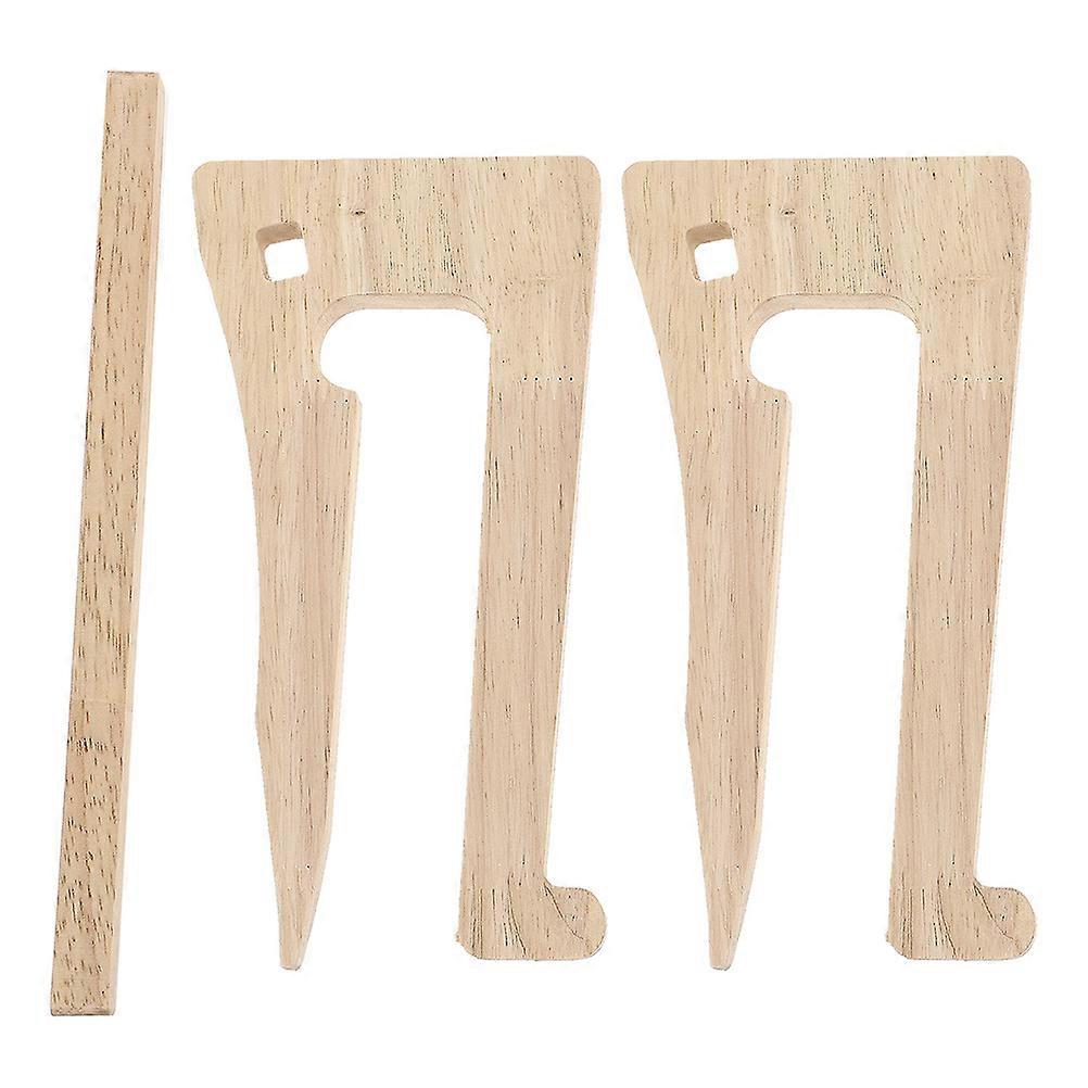 Wooden Laptop Riser Stand with Smooth Polished Surface Ergonomic Design Compact Disassemblable Desk Holder for Notebook Computers Elevates Screen