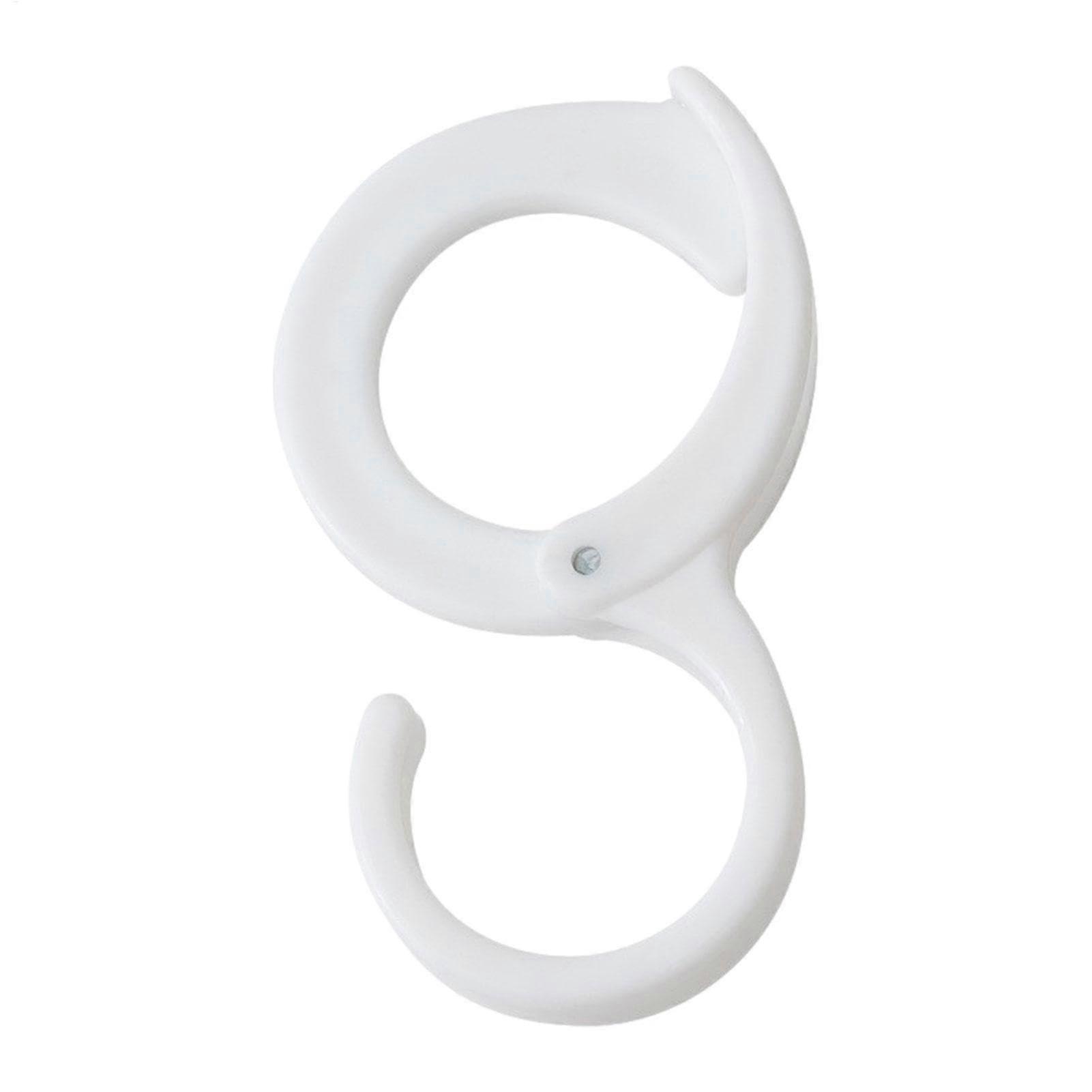 S Closet Hook - Heavy-Duty S Hook with Buckle for Easy Installation, Perfect Towel Rack, Multi-Purpose Hanging Hooks for Pots, Plants, and Bags