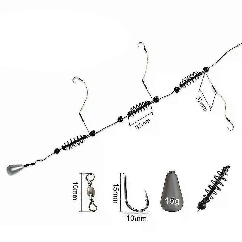 Ready Tied Fishing Tackle Fishing Hook Artificial Bait Cage Set Fishing Feeder Carp Sinker Swivel Line Fish Feeders Fishing Tool