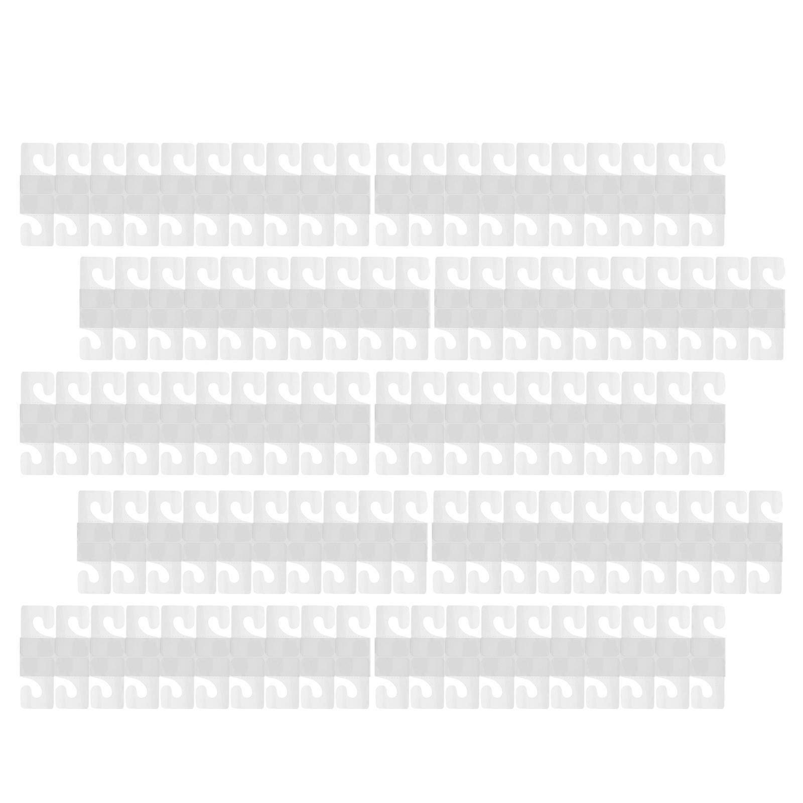 Self Adhesive Hooks Plastic Hanging Transparent Hooks for Home 100Pcs