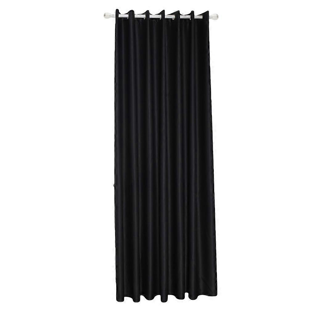 Black Window Curtain with Flower Printing for Bedroom or Bathroom Use Made of Polyester Size 100*130