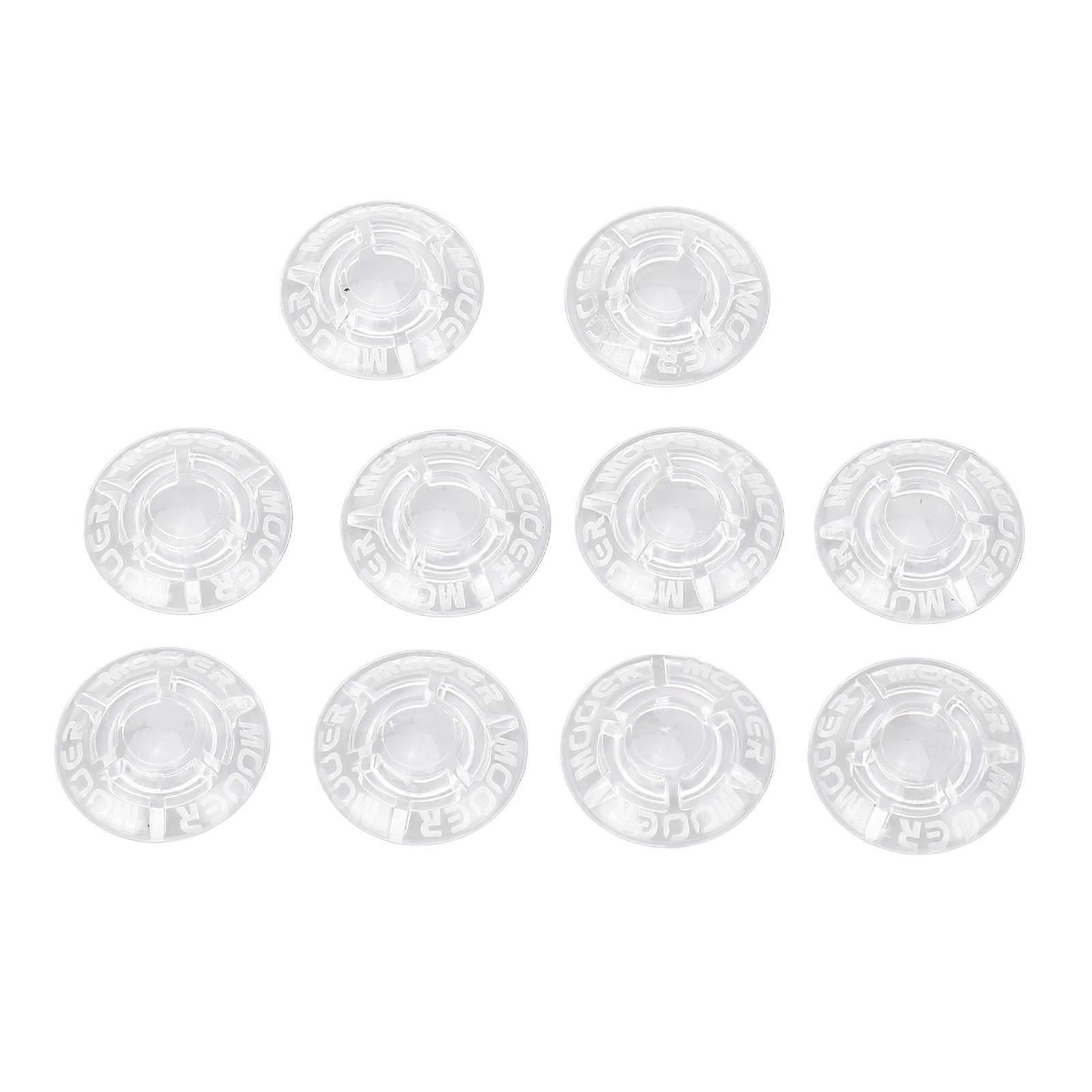 10Pcs Guitar Effect Pedal Footswitch Topper ABS Clear Single Pedal Footswitch Topper 10mm