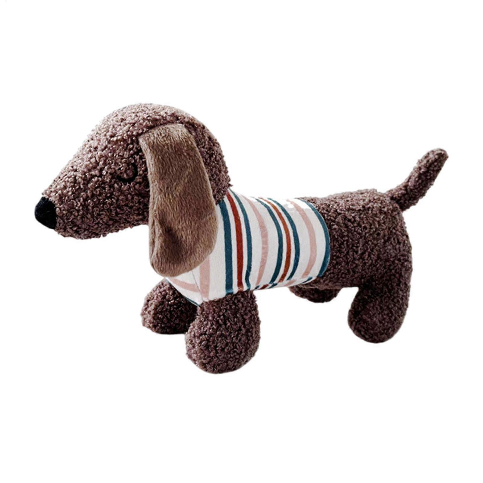 Squeaky Plush Dog Toy Dachshund-Shaped Interactive Chew Toy For Small Breed, Plush Squeaker, 30 x 12 x 17 cm