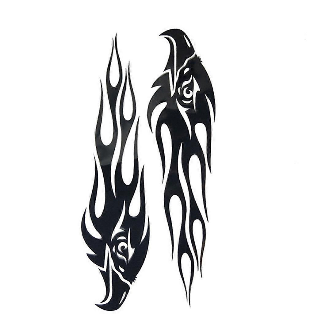 2 Pcs Custom Car Stickers DIY Kit Eagle Flame Pattern Reflective Scooter Bicycle Cool Decal Logo Reflective Styling