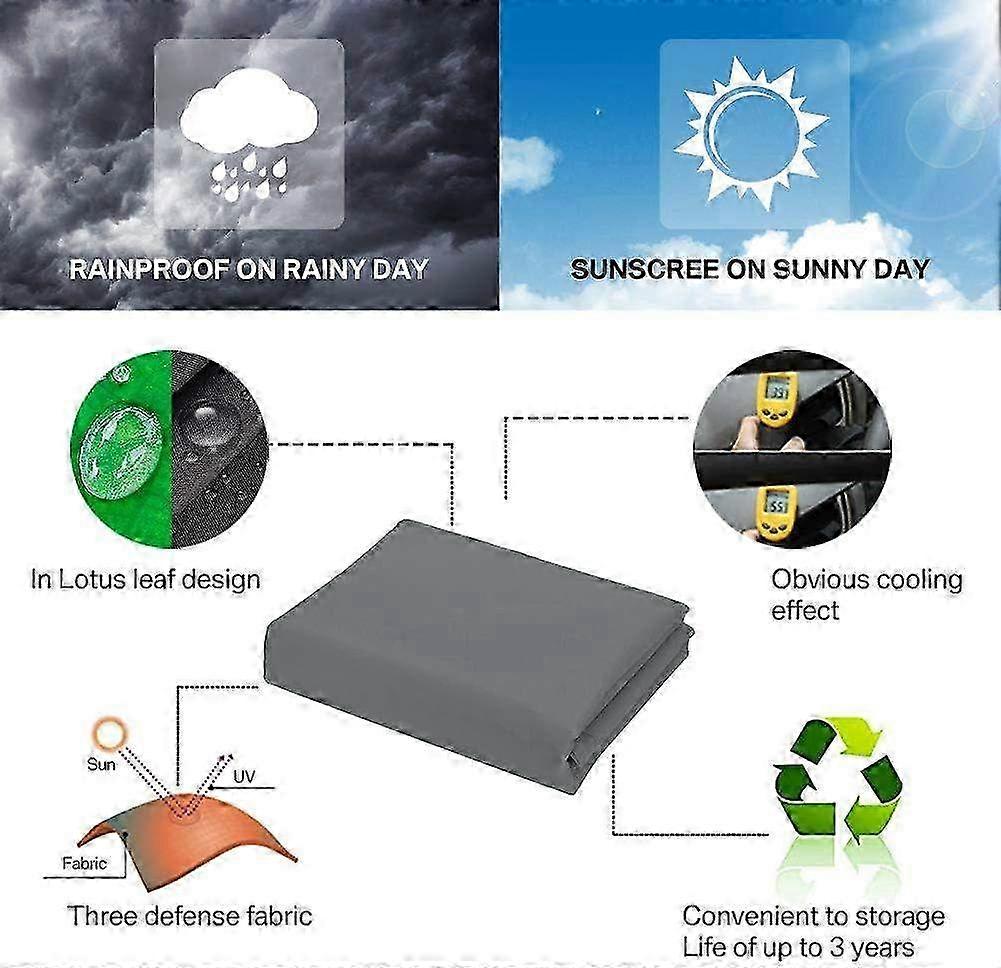 Waterproof Sun Shade Sail for Outdoor Garden & Patio - 4x4x4M Triangle Sunscreen Awning with 98% UV Block & Free Rope in Dark Gray