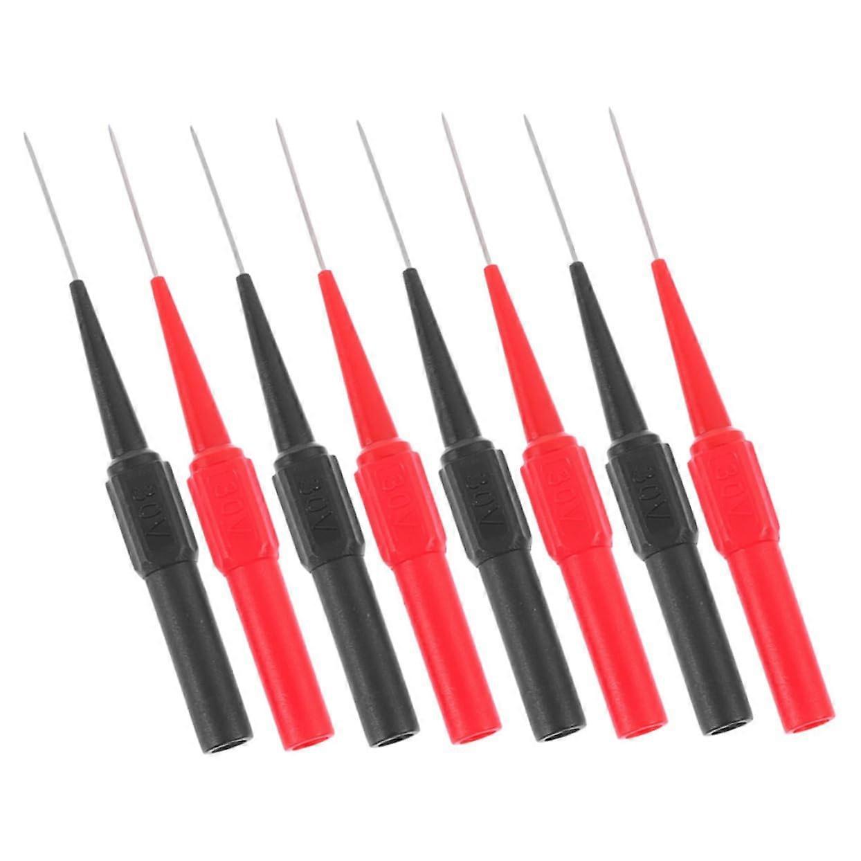8-Piece Multimeter Test Probes Insulated For Precise Measurements Automotive Electronics Durable Compact Accessories