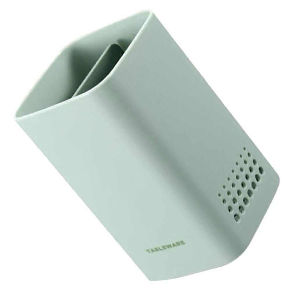 Innovative Chopsticks Storage Basket 1Pack Rectangular Green Design With Water Drainage Feature