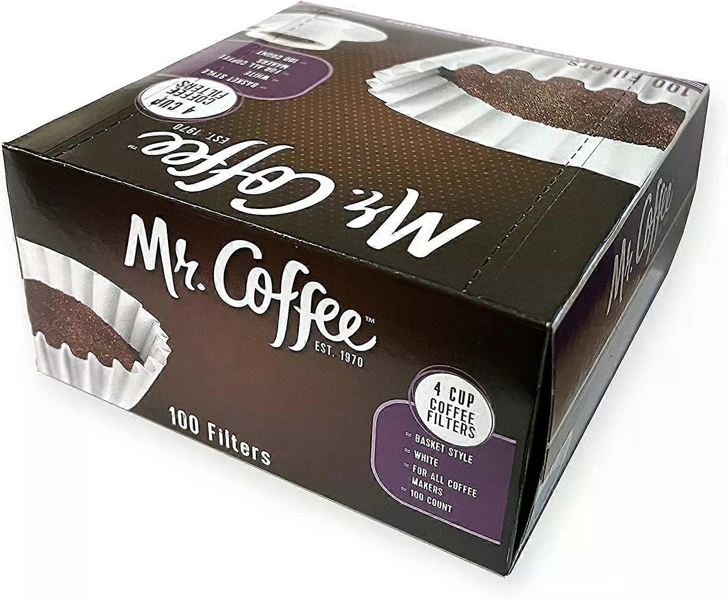 Coffee Filters, 100 Count, 4-Cup Capacity, Disposable Paper, Package May Vary