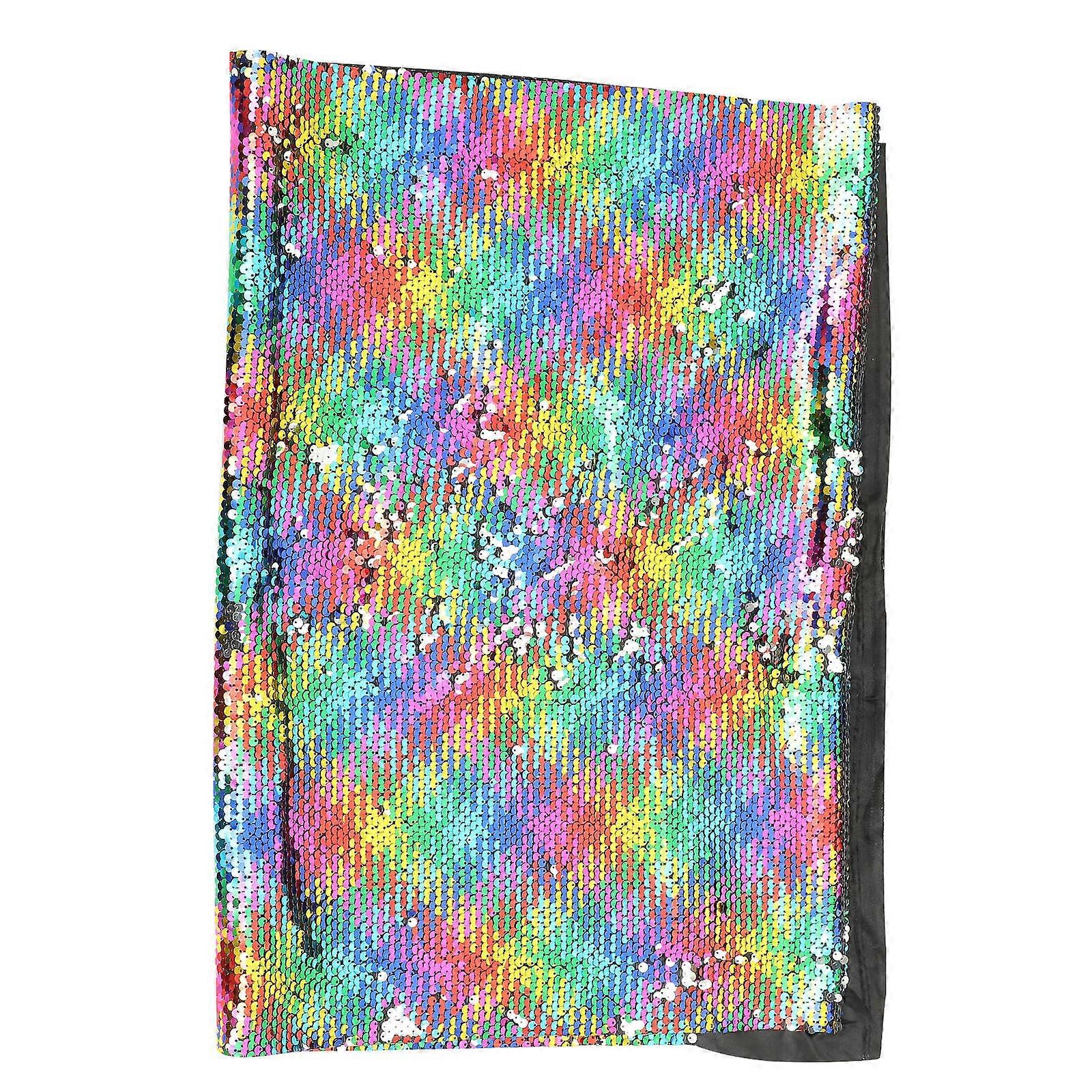 Craft Sequin Fabric DIY Material Supply For Interactive Play Multi Color Rectangular 1Pcs