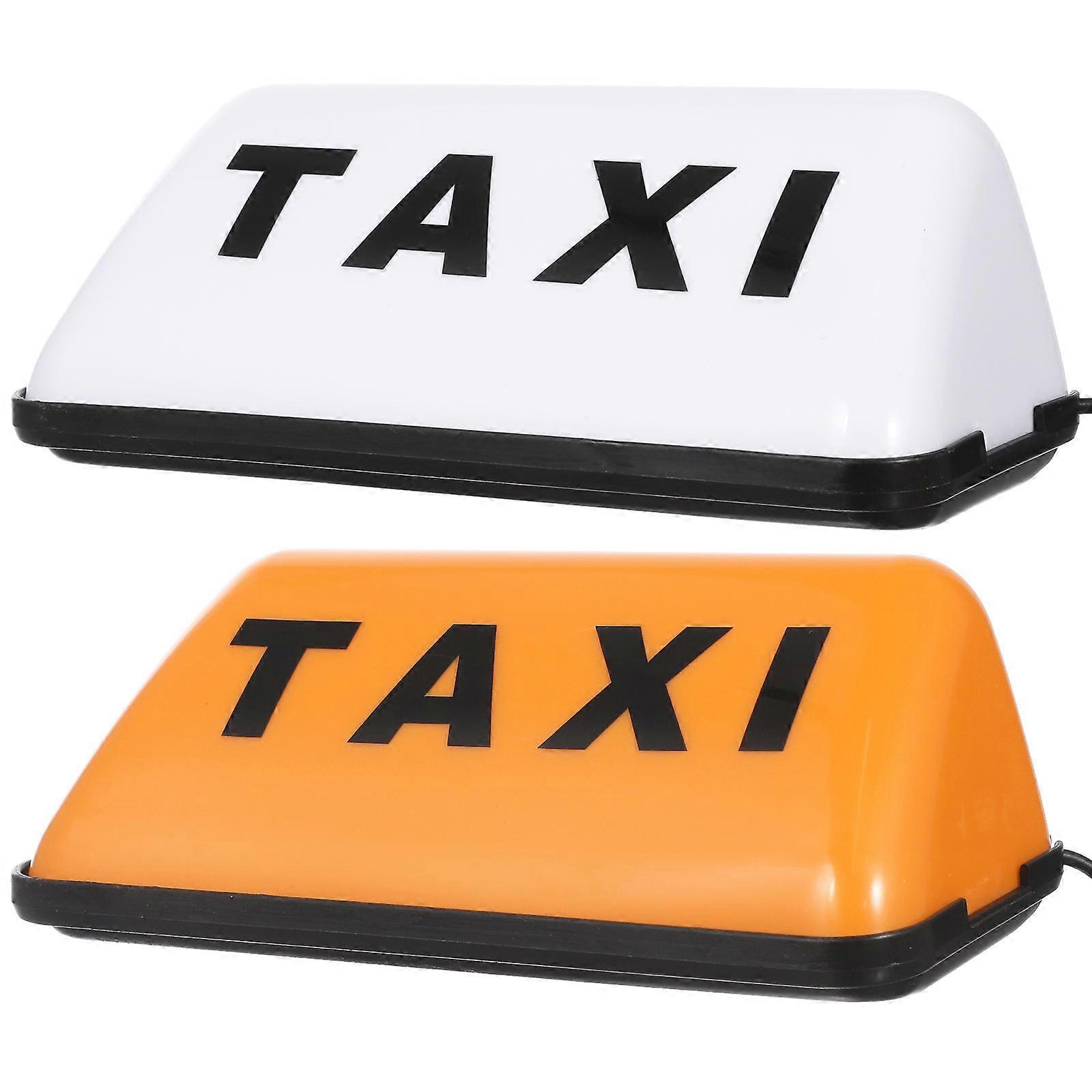 Retro Taxi Roof Light – Illuminated Cab Sign for Vehicles, Easy to Use Design, Distinctive Color, Vehicle Identification, Replacement for Worn Lights