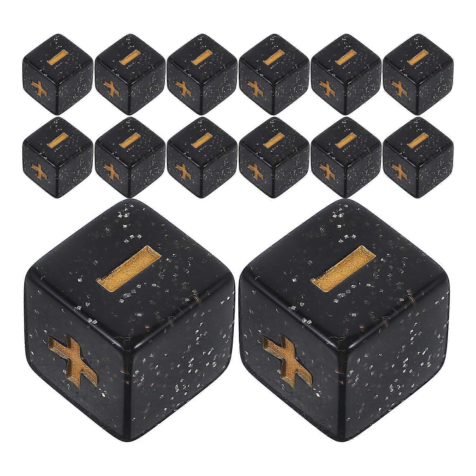 Math Teaching Accessory Set 20pcs Black Acrylic Operator Educational Games for Adults