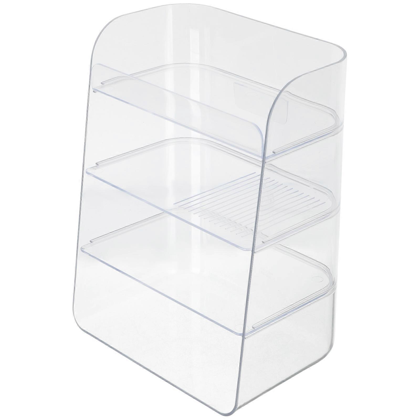 Makeup Organizer Vanity Storage Organizer Rectangular Plastic Storage For Vanity 1Set