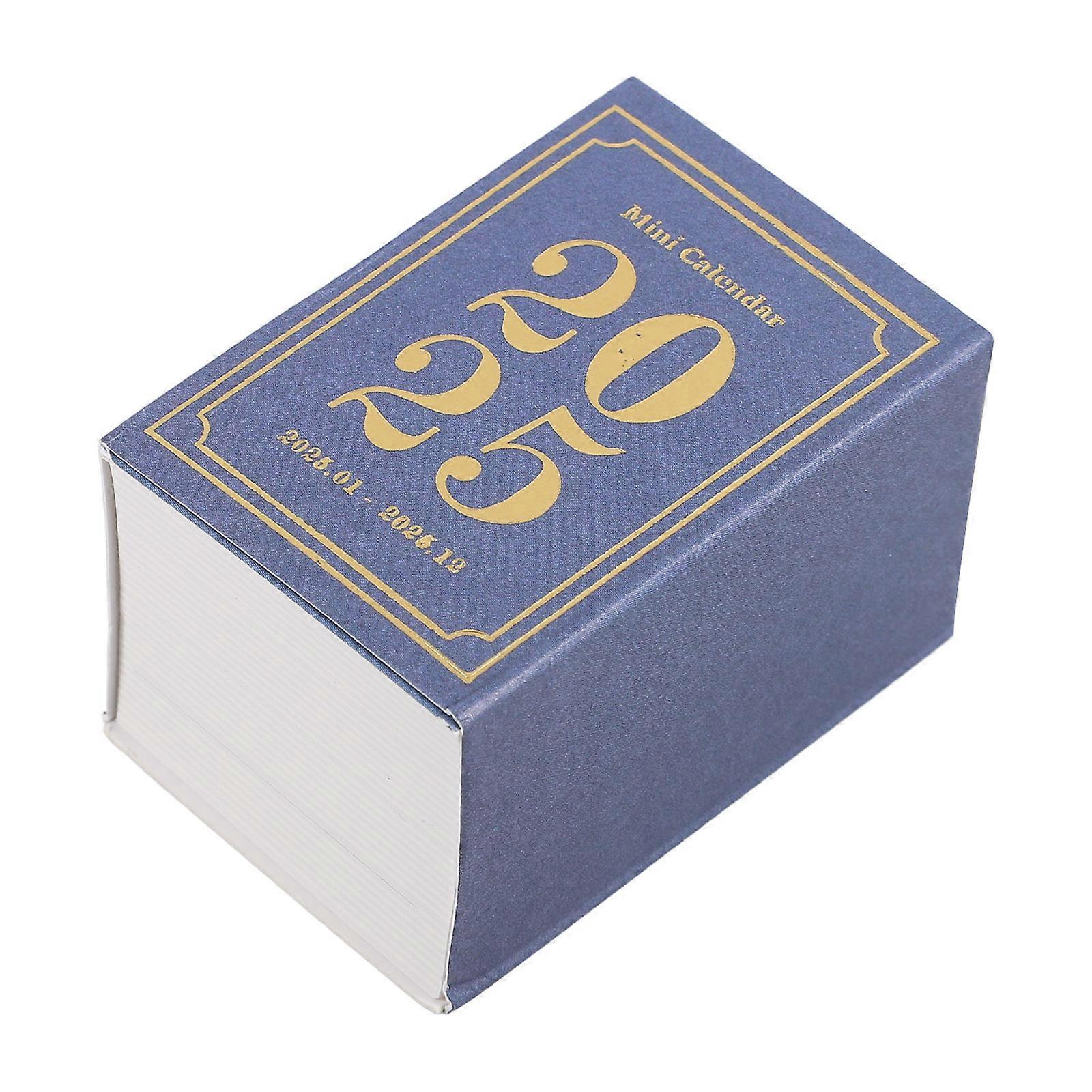 Creative Calendar Small Desk Calendar Blue 5.10X3.50X0.10CM Tearable Pages For Home Use 1Set