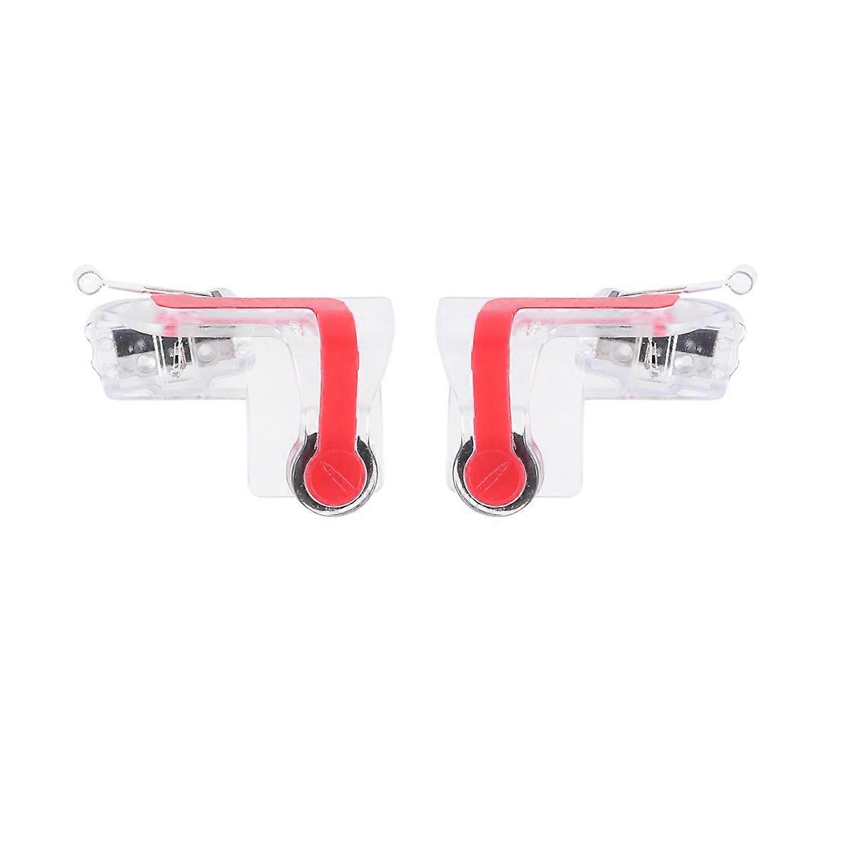 Red Transparent Mobile Game Shortcut Buttons with High Sensitivity for Faster Shooting and Stable Gameplay 1 Pair