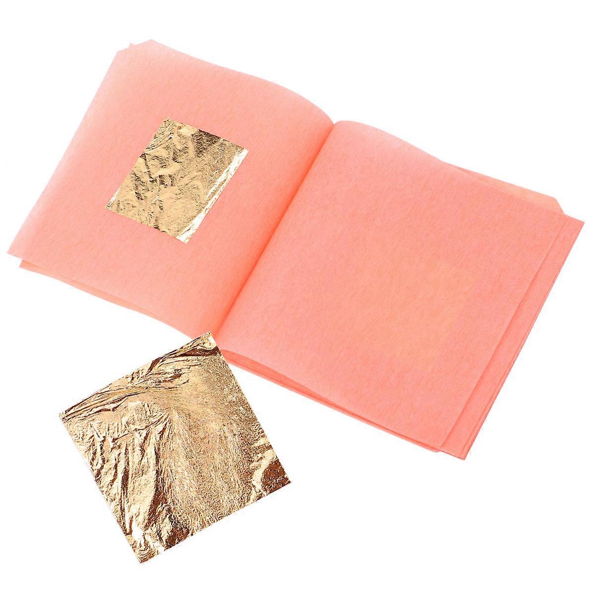 Golden Foil Paper for Decor Looks Like Genuine Gold Leaf Perfect for Crafting on Various Materials 2 5x2 5cm