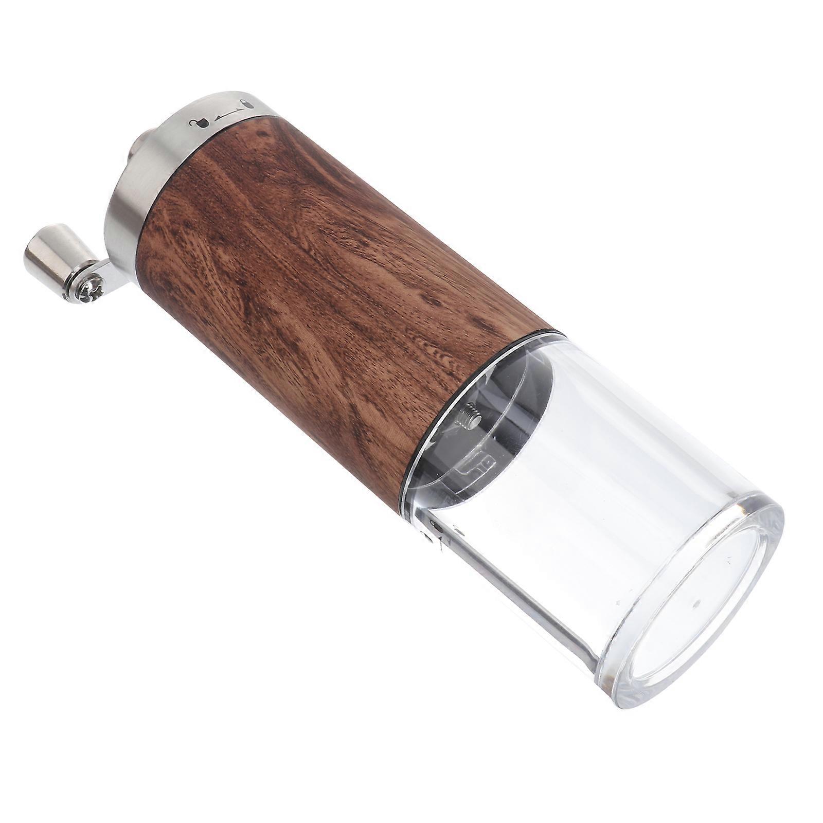 Manual Coffee Bean Grinder with Ceramic Cone for Use Silver Stainless Steel 1 Pc