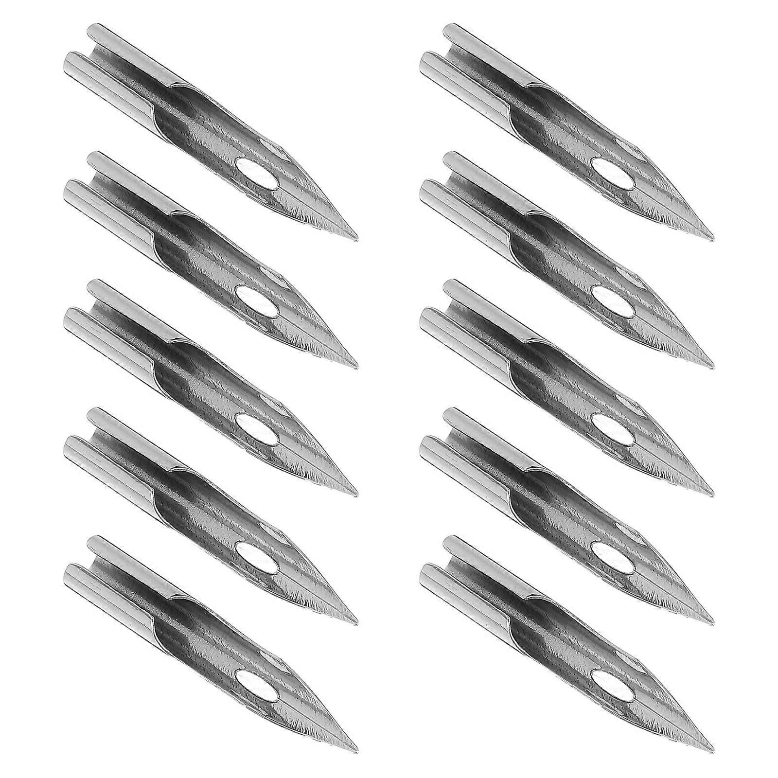 10pcs Replacement Cartoon Fountain Pen Nibs Calligraphy Dip Pen Tips Durable Metal Writing Painting Art for Artists Comic Creators