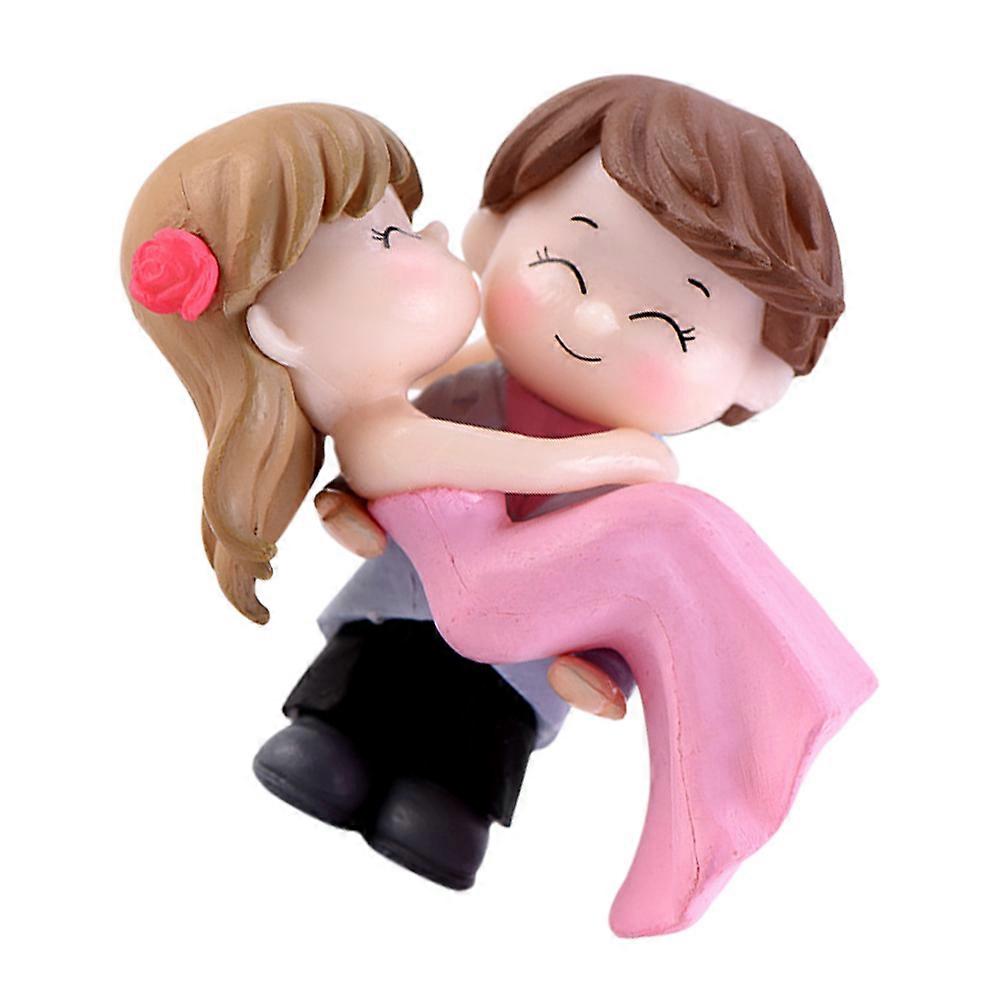 Funny Cake Insertion Decoration For Couple-themed Cake In Assorted Color Featuring Romantic Style - 1Pcs