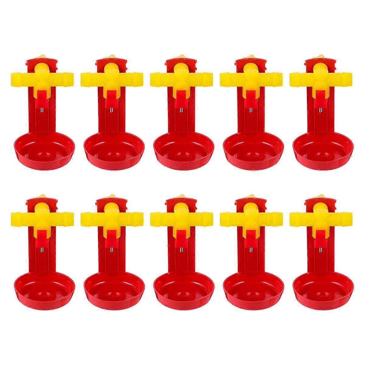 10PCS Poultry Water Drinking Nipples Dispenser Drinker Waterer