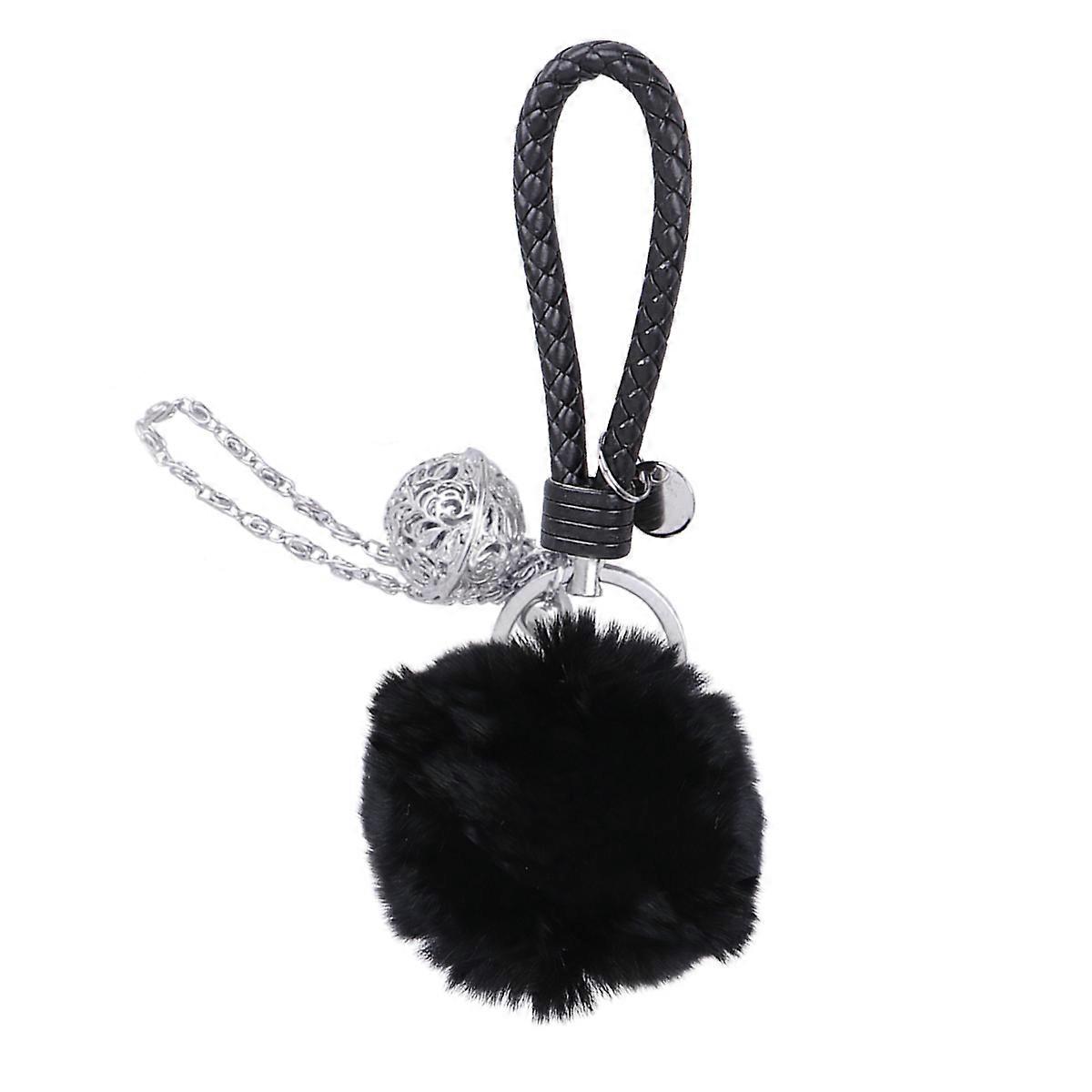 Trendy Bag Pendant Keychain Accessory Featuring Round Plush Design Suitable For All Occasions 1Pcs