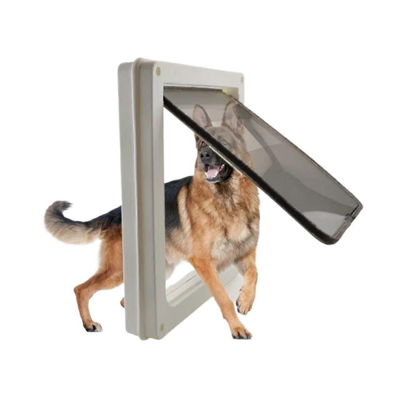 Large Pet Door for Medium and Large Dogs, Lockable Dog Flap with Frame, No Entry Exit Safety, Color 3